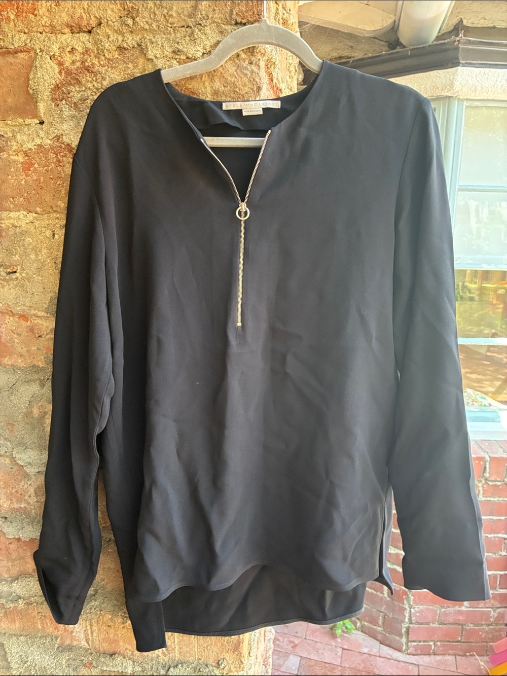 Stella McCartney Black Zip-Front Men's Sweater